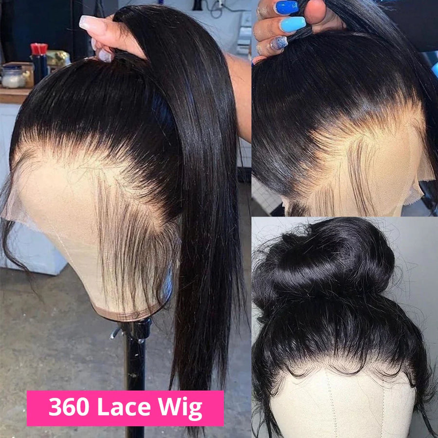 Sung Fit Hidden Strap 360 Skin Lace Frontal Pre-cut & Pre-bleached Human Hair Wig 180% Density