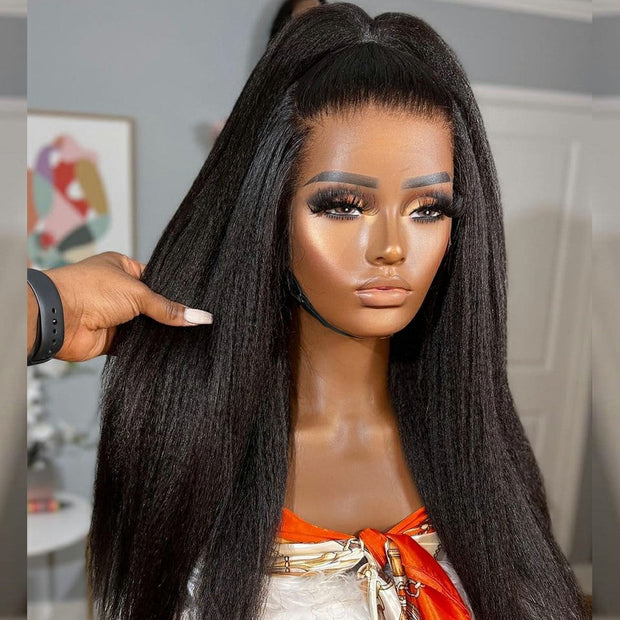 (Super Deal ) Bleached Knots 30inch Long Machine Made None Lace Wigs Glueless Human Hair Wig