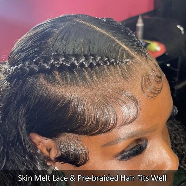 Pre Braided Wig Ready Go Deep Wave 13x4 13x6 Pre Cut Lace Frontal Wig Pre-All Glueless Human Hair Wigs