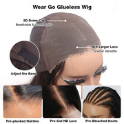 Clearance Sale|Chocolate Brown Closure Wig Glueless  8x5 Pre-cut Lace  Human Hair Wigs With Pre Bleached Knots Flash Sale