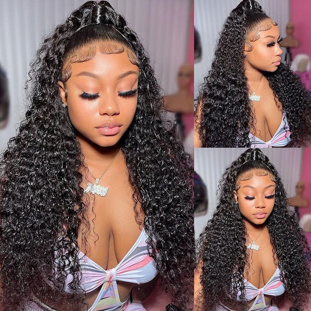 BOGO SALE|Curly Hair Virgin Human Hair 13x6 Undetectable HD Lace Front Wigs 180% Density