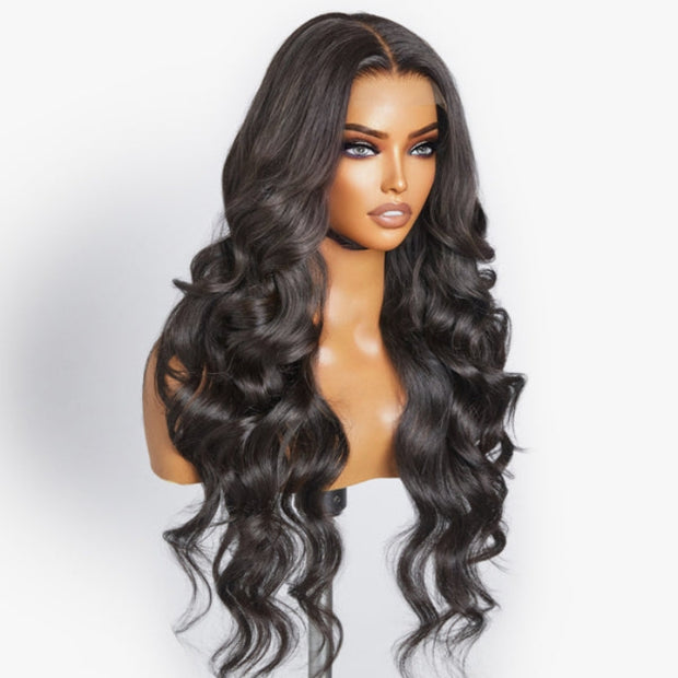 5x5/13x4 HD Lace Wig Body Wave Skin Melt Lace Human Hair Wigs with Adjustable Strap