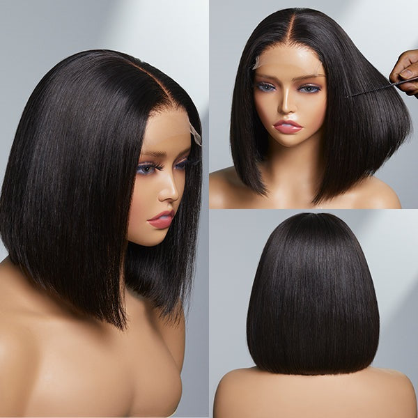 BOGO SALE|Short Straight Bob Wig 13*4/4*4 Human Hair Lace Front Bob Wigs For Women