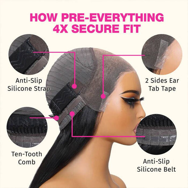 Flash Sale|Pre-All 13X6 Full Lace Reddish Brown 3D Body Wave Hair Pre Cut Pre Bleached Glueless Wig