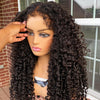4C Curly Edges Lace Frontal Wig Invisible HD Lace Curly Human Hair Wig With Natural Baby Hairline 220%