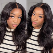 2 Wigs=$159|18 Inche 5X5 Pre Cut Lace Body Wave Wig With Curtain Bangs+16 Inches 5X5 Pre Cut Lace Highlight Curly Wig