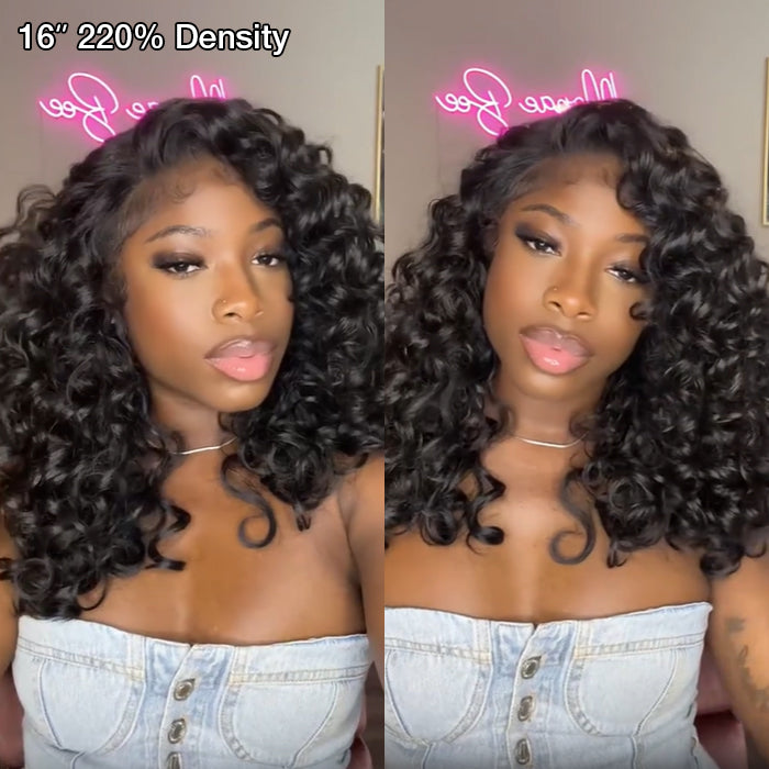 Glueless bouncy fluffy funmi curly wig