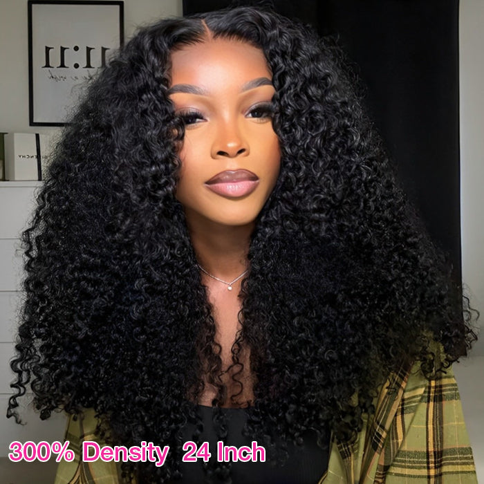 300% Density Bomb Curly HD Lace Front Wigs Pre bleached  display picture 2