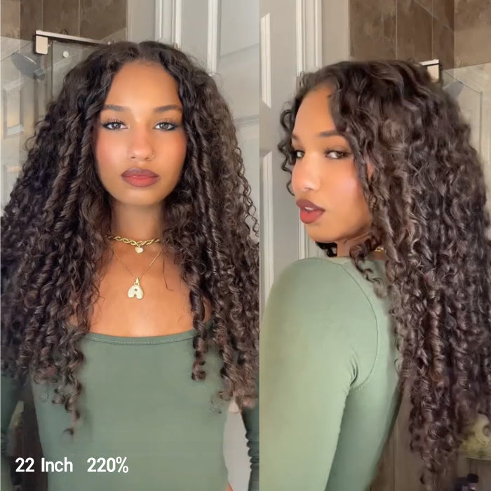 Cynosure Pre-All Finger Coils Dreadlock  Wig 8X5 HD Lace Glueless Big Volume Human Hair Wig Fluffy Afro Curly Wig 300% Density
