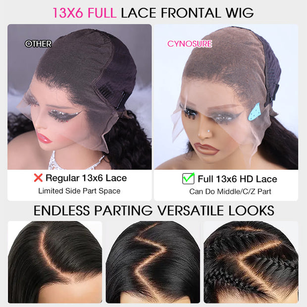 280% Luxury Density 13X6 Full HD Lace Body Wave Lace Frontal Wig Pre Bleached Pre Plucked Super Thick Human Hair Wig