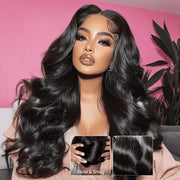 280% Luxury Density 13X6 Full HD Lace Body Wave Lace Frontal Wig Pre Bleached Pre Plucked Super Thick Human Hair Wig