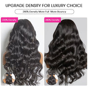 280% Luxury Density 13X6 Full HD Lace Body Wave Lace Frontal Wig Pre Bleached Pre Plucked Super Thick Human Hair Wig