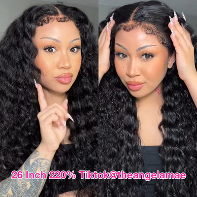 4C Edge Hairline丨Deep Wave 13x4 HD Lace Front Wig with Curly Edges Baby Hair Wigs