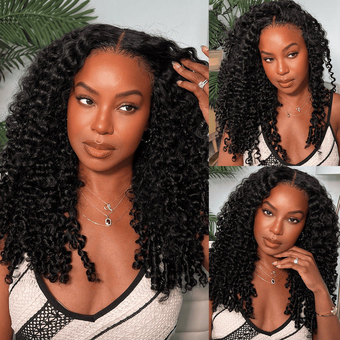 Burmese Curly HD Lace Frontal Wig With Spiral Curly Ends Pull & Go Glueless Human Hair Wig