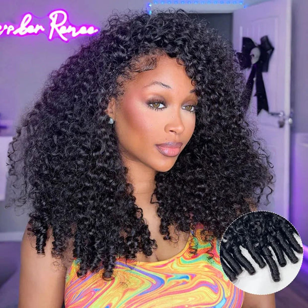 Burmese Curly HD Lace Frontal Wig With Spiral Curly Ends Pull & Go Glueless Human Hair Wig