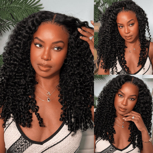 Burmese Curly HD Lace Frontal Wig With Spiral Curly Ends Pull & Go Glueless Human Hair Wig