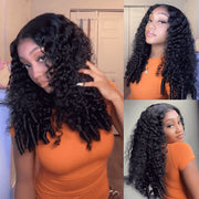 Burmese Curly HD Lace Frontal Wig With Spiral Curly Ends Pull & Go Glueless Human Hair Wig