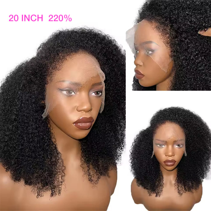 afro kinky curly wig with 4c kinky edge