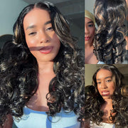 Pre All Everything | Highlights 3D Body Wave Tiny Knots Pre Bleached Wear Go Upgraded 13X6 HD Lace Glueless Wig Special Sale