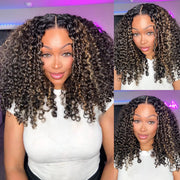 1B/27 Highlights Bomb Curly Lace Front Wigs 13X4/13x6 Invisible HD Lace Frontal Curly Human Hair Wigs For Women