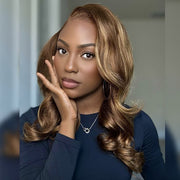 280% Blonde Highlight Loose Body Wave Glueless Side Part Wig Bleached Knots Pre Cut 8X5 HD Lace Closure Human Hair Wigs
