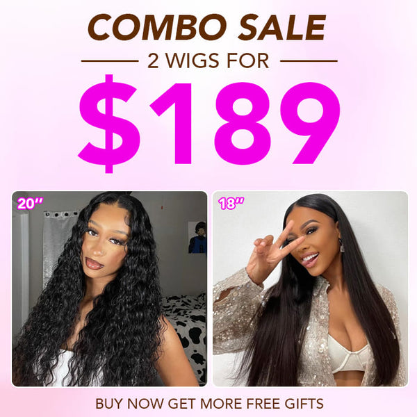 2 Wigs=$189|20 Inch 5X5 Pre Cut HD Lace Water Wave+18 Inch 