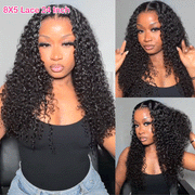 Pre All Everything Pre Bleached  Pre Cut  With Magic Tape HD Lace Curly Glueless Human Hair Wigs