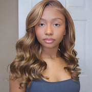 280% Blonde Highlight Loose Body Wave Glueless Side Part Wig Bleached Knots Pre Cut 8X5 HD Lace Closure Human Hair Wigs