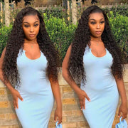 Pre All Everything Pre Bleached  Pre Cut With Magic Tape HD Lace Curly Glueless Human Hair Wigs