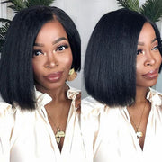 2 Wigs=$129 12” Highlights Water Wave 4X4 Pre Cut Lace Wig + 10” Kinky Straight 4X4 Pre Cut Lace Wig
