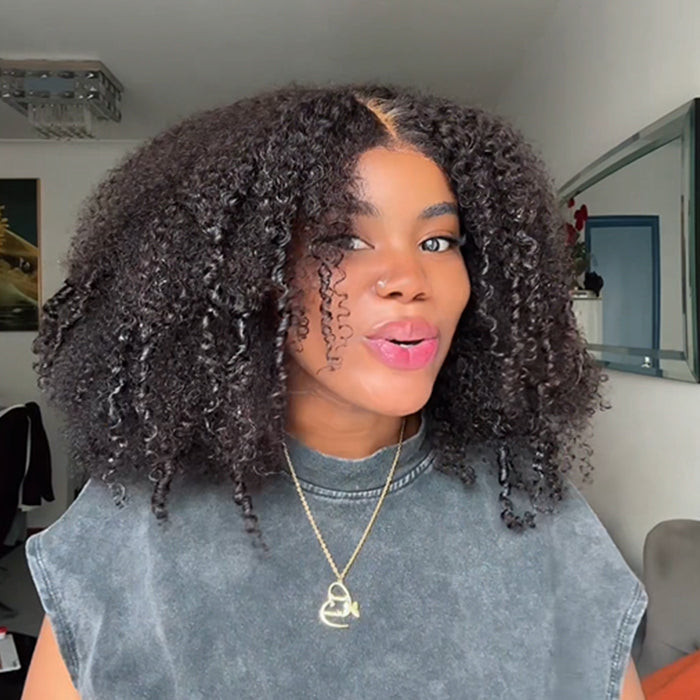 layered cut afro kinky curly wig