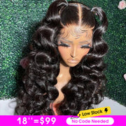 18 Inches Loose Wave 4x4 HD Lace Closure Wig 100% Virgin Human Hair Wig