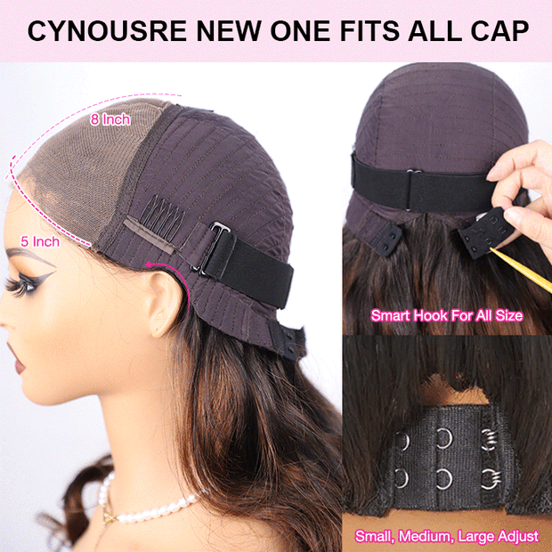 280% Barrel Curls Glueless Left C Part Wig Bleached Knots Pre Cut 8X5 HD Lace Closure Human Hair Wigs