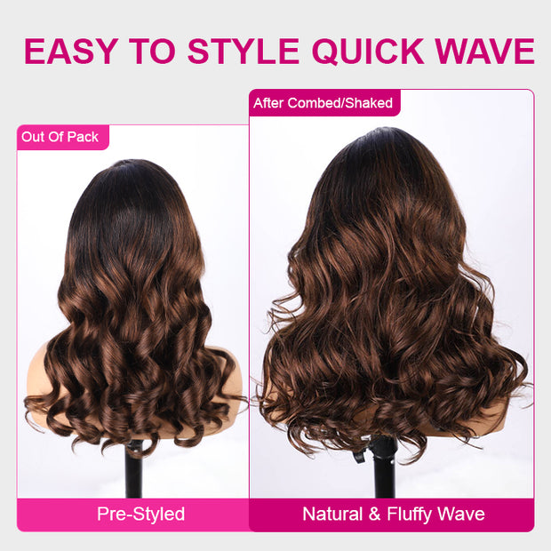 280% Barrel Curls Glueless Left C Part Wig Bleached Knots Pre Cut 8X5 HD Lace Closure Human Hair Wigs