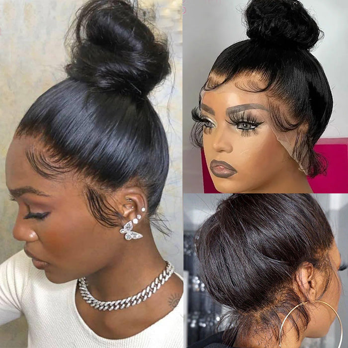 Sung Fit Hidden Strap 360 Skin Lace Frontal Pre-cut & Pre-bleached Human Hair Wig 180% Density