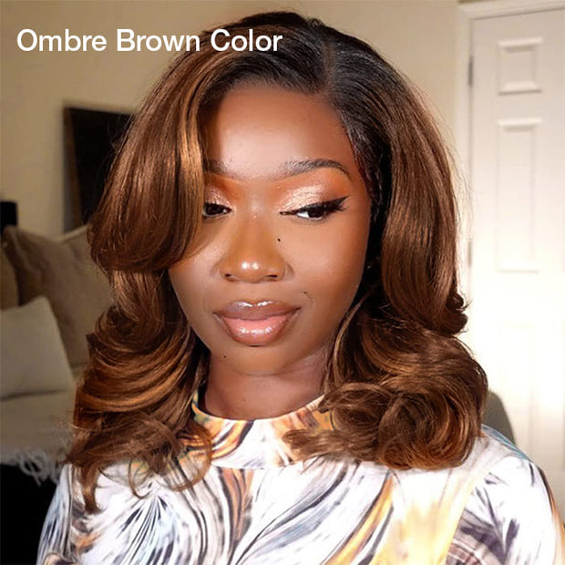 280% Barrel Curls Glueless Left C Part Wig Bleached Knots Pre Cut 8X5 HD Lace Closure Human Hair Wigs