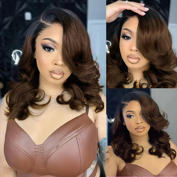 280% Loose Body Wave Glueless Left C Part Wig Bleached Knots Pre Cut 8X5 HD Lace Closure Human Hair Wigs