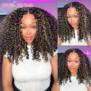 1B/27 Highlights Bomb Curly Lace Front Wigs 13X4/13x6 Invisible HD Lace Frontal Curly Human Hair Wigs For Women