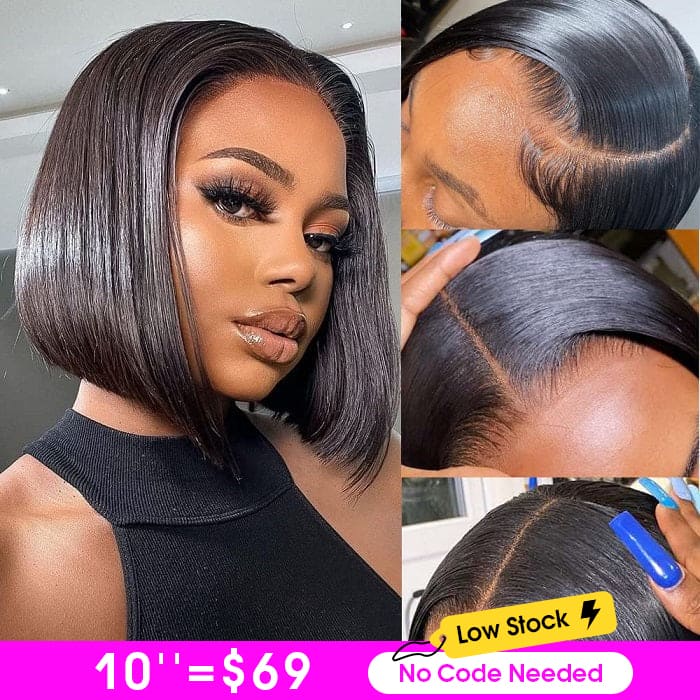 220% Straight Blunt Cut HD Lace Bob Wig Human Hair Wigs Pre  display picture 1