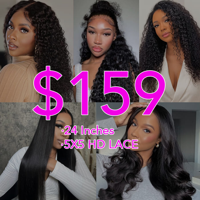 Super Sale 24 Inch Only $159 5X5 Undetectable HD Lace Wig