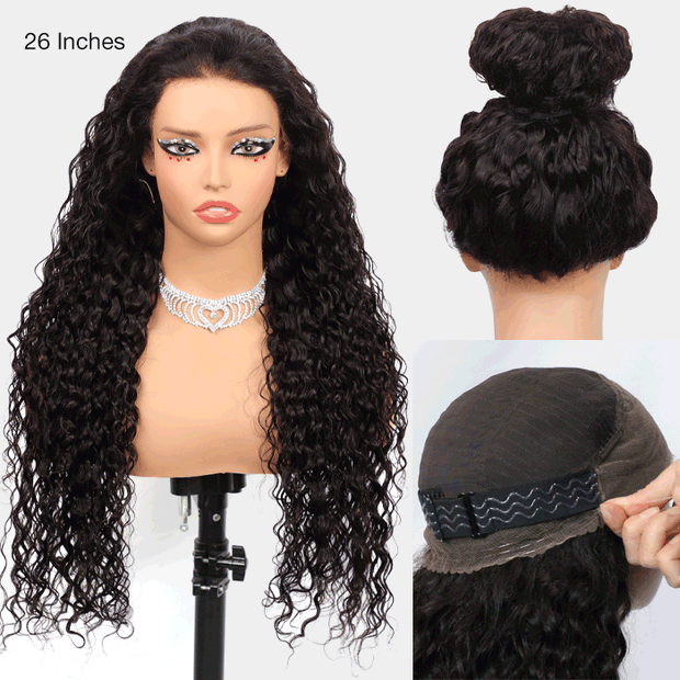 $100 OFF|Pre Cut 360 Lace Frontal Wigs With Hidden Strap Affordable Human Hair Wigs For Black Women On Sale