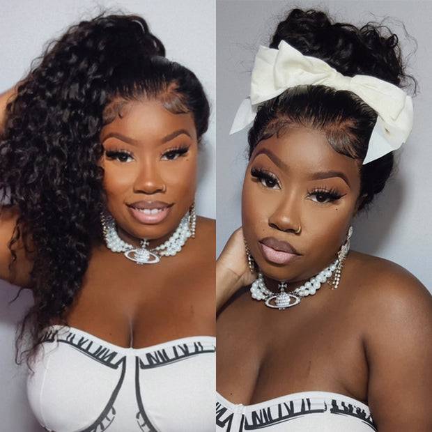 220% Density Glueless 360 Lace Frontal Wigs With Hidden Elastic String Ready & Go Affordable Snug Fit Human Hair Wigs Special Sale