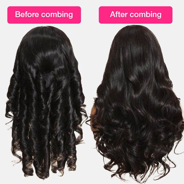 2 Wigs=$189|20 Inch 5X5 Pre Cut Lace 3D Body Wave Wig+18 Inch 4C Edges 5X5 Lace Curly Wig