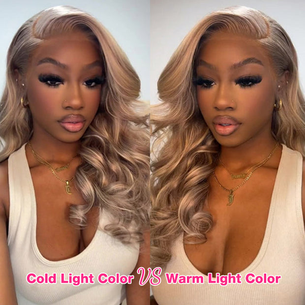 #P18/613 Highlight Blonde HD Lace Front Human Hair Wigs Body Wave /Straight Hair Wig For Women