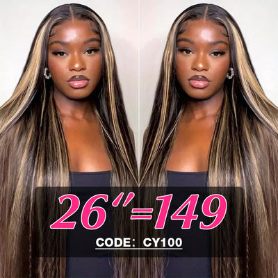 Balayage Pre Bleached Wear Go Upgraded 8x5 HD Lace Highlights Body Wave Pre Cut Wig 220% Density