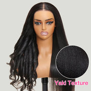 Cynosure Pre Everything New Yaki Straight Glueless Wig Pre Cut 13X6 HD Lace Human Hair Wigs
