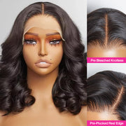 Bouncy And Fluffy Short Loose Wave HD Lace Wig Pre Bleached Pre Plucked Elegant Human Hair Wig For Black Women