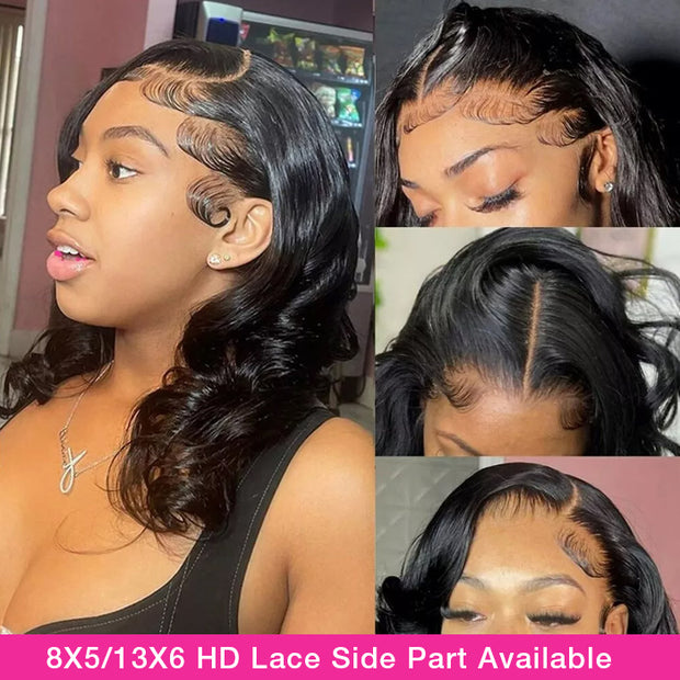 Bouncy And Fluffy Short Loose Wave HD Lace Wig Pre Bleached Pre Plucked Elegant Human Hair Wig For Black Women