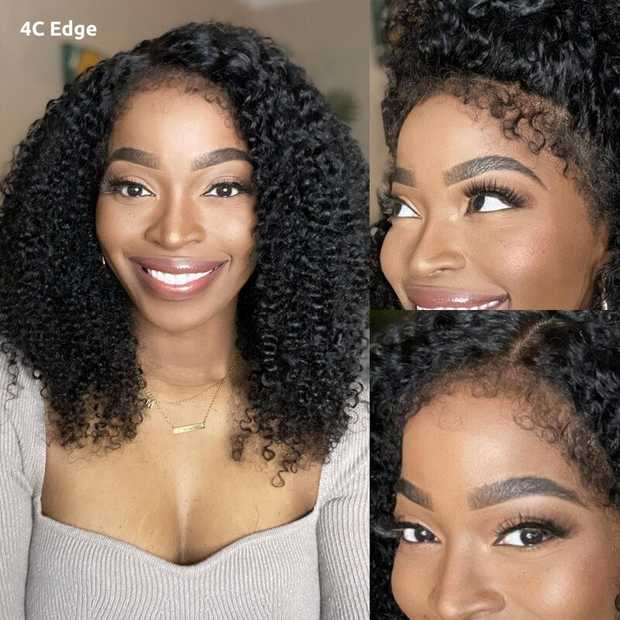 2 Wigs=$189|20 Inch 5X5 Pre Cut Lace 3D Body Wave Wig+18 Inch 4C Edges 5X5 Lace Curly Wig