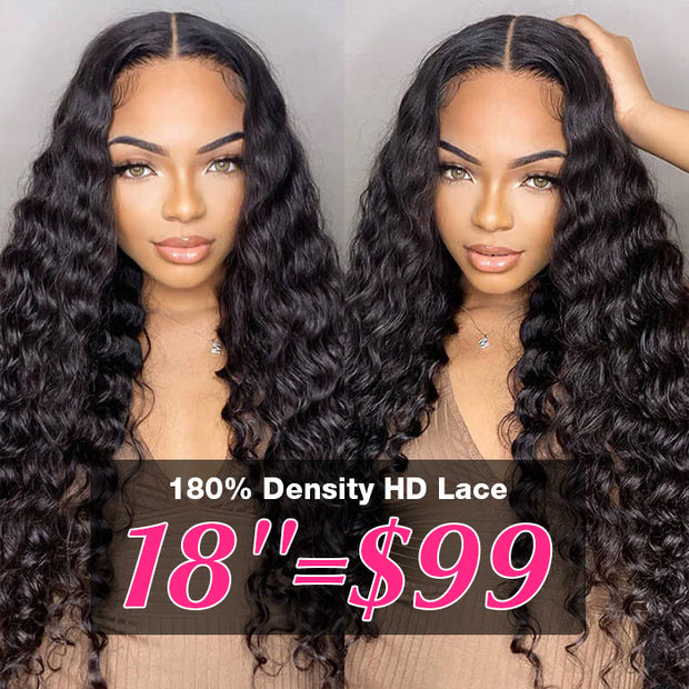 18 Inch Only $99 Undetectable Skin Melt HD Lace 13x4/4x4 Transparent Lace Wigs 100% Human Hair|Black Friday Sale